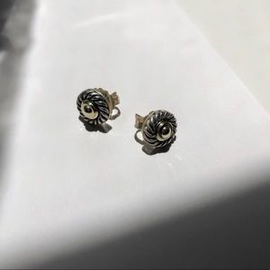 David Yurman Two-Tone Cookie Studs